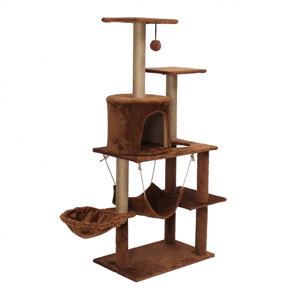 펫캐슬 고양이 캣타워(135cm) (브라운)