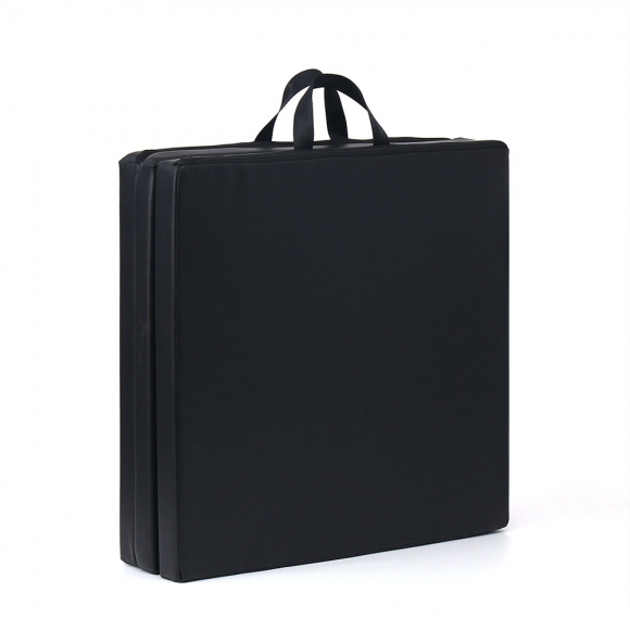 홈트 3단 접이식 헬스 요가매트(180x60x5cm) (블랙)