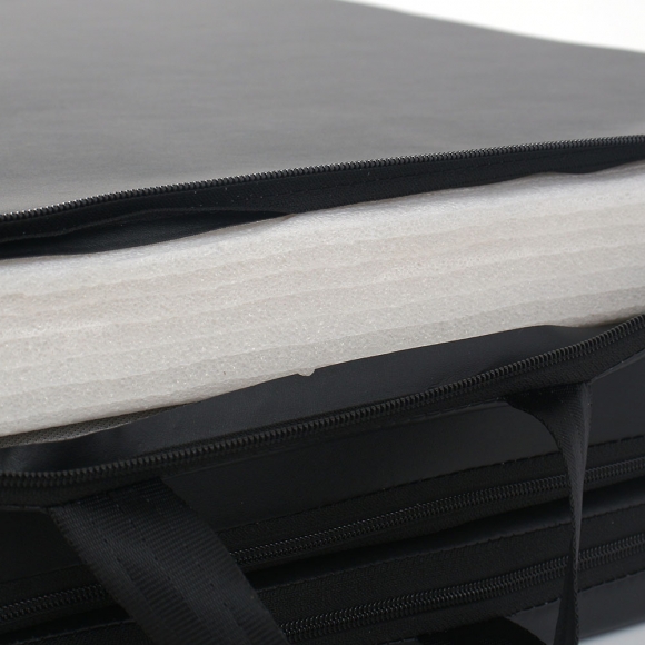 홈트 3단 접이식 헬스 요가매트(180x60x5cm) (블랙)