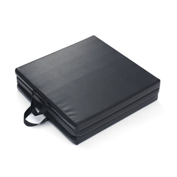 홈트 3단 접이식 헬스 요가매트(180x60x5cm) (블랙)