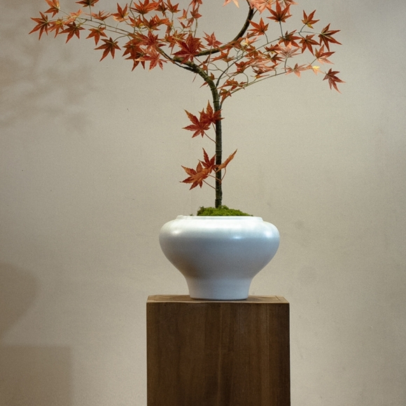 인테리어 수양 붉은 단풍 조화 장식