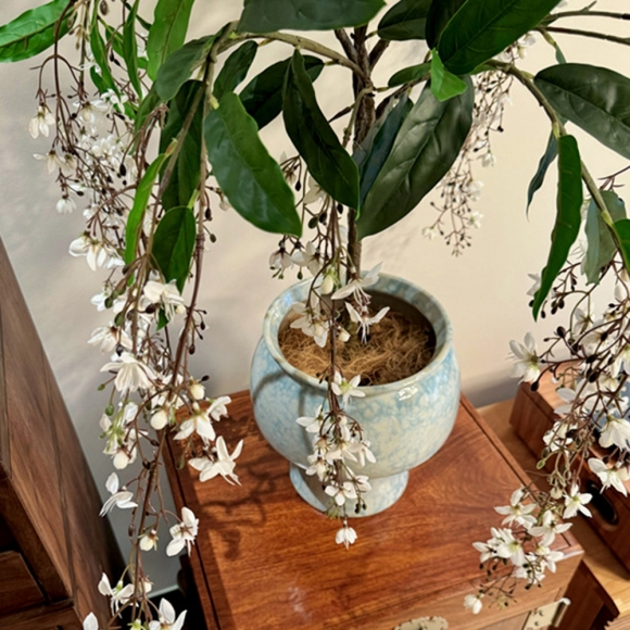 인테리어 우아한 학자스민 조화 화분(색상)