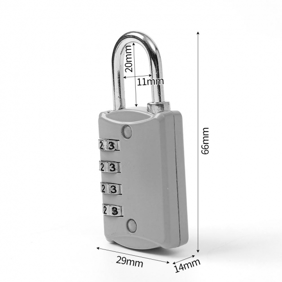 [영달철물] 넘버락 4자리 번호 자물쇠 3p세트(A) (실버)
