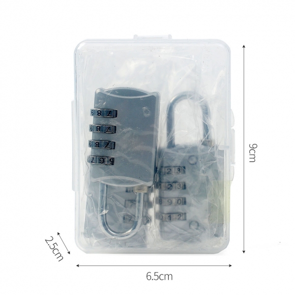 [영달철물] 넘버락 4자리 번호 자물쇠 3p세트(A) (실버)