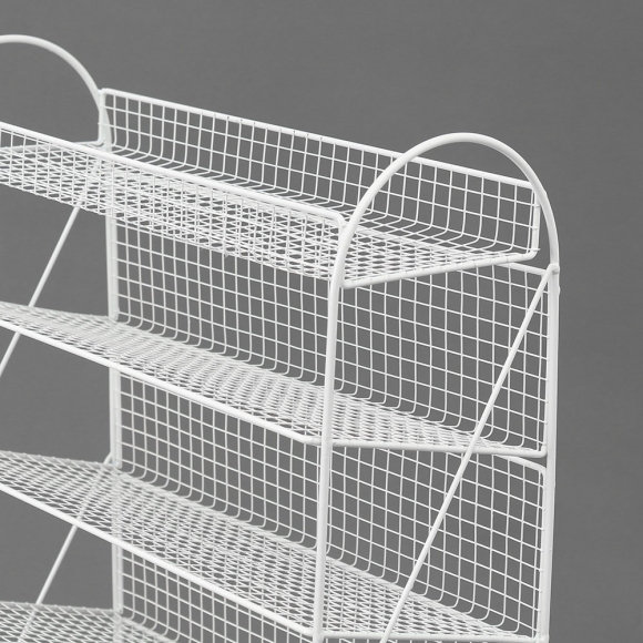 홈무드 6단 이동식 북트롤리(화이트)