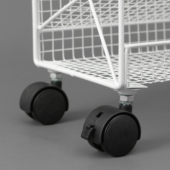 홈무드 6단 이동식 북트롤리(화이트)