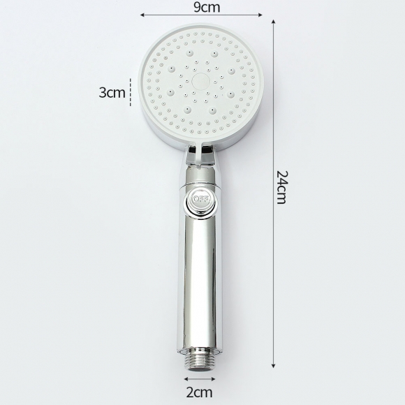 플로우픽 4단 수압 온오프 샤워기헤드(실버)