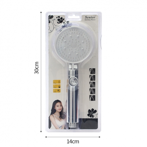 플로우픽 4단 수압 온오프 샤워기헤드(실버)