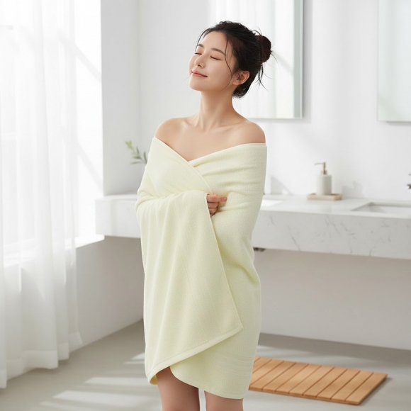 뽀송데이 30수 코튼 바스타월(솔리드 화이트)