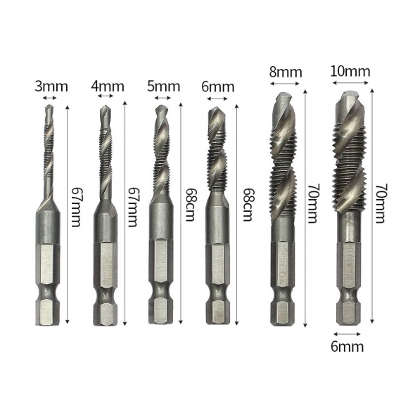 탭핑비트 드릴탭 6종세트(롱타입)