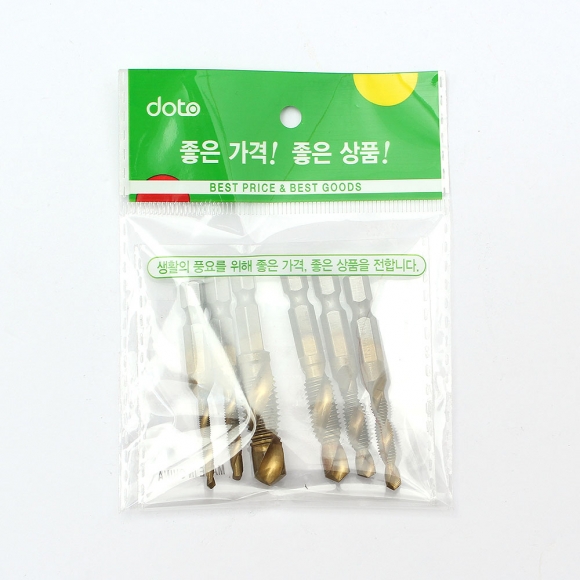 탭핑비트 드릴탭 6종세트(숏타입) (티타늄코팅)