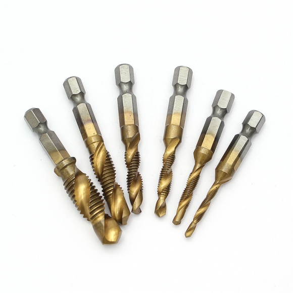 탭핑비트 드릴탭 6종세트(숏타입) (티타늄코팅)