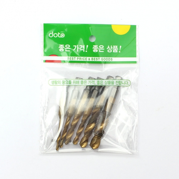 탭핑비트 드릴탭 6종세트(롱타입) (티타늄코팅)