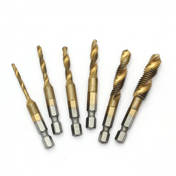탭핑비트 드릴탭 6종세트(롱타입) (티타늄코팅)