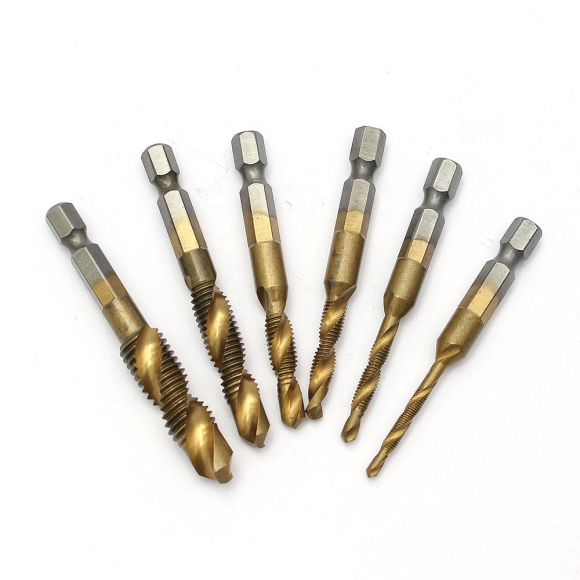 탭핑비트 드릴탭 6종세트(롱타입) (티타늄코팅)