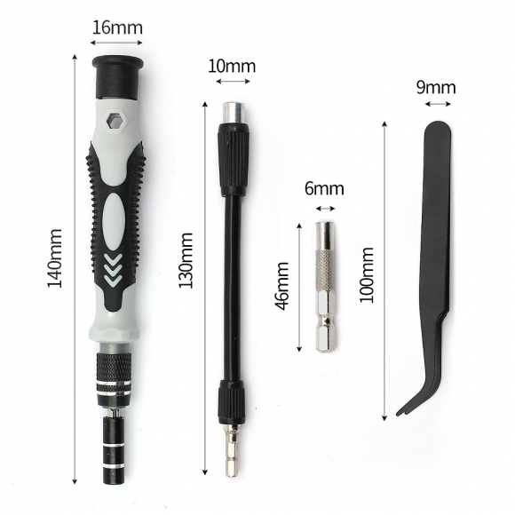 115종 올인원 정밀드라이버 수리키트(블랙 그레이)