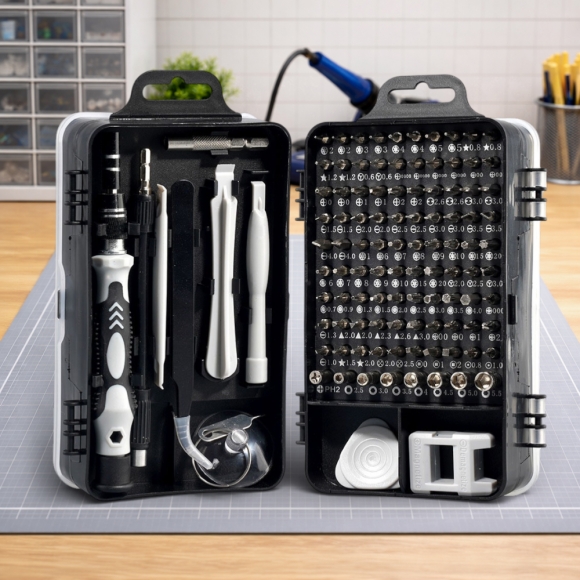 115종 올인원 정밀드라이버 수리키트(블랙 그레이)
