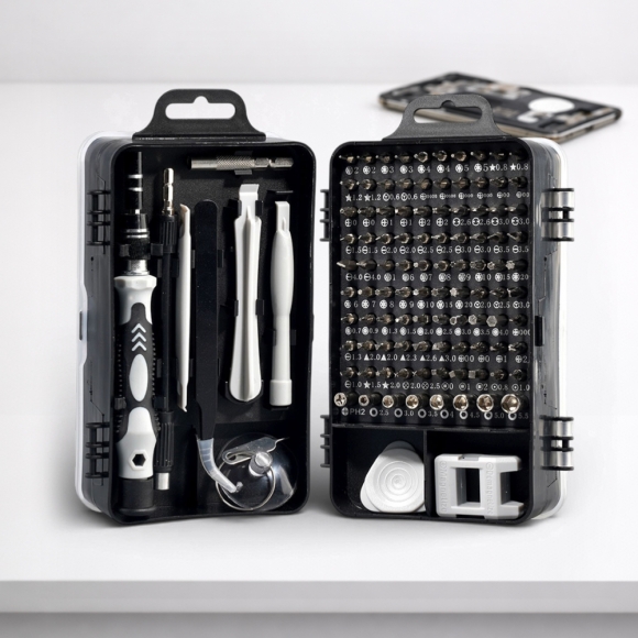 115종 올인원 정밀드라이버 수리키트(블랙 그레이)