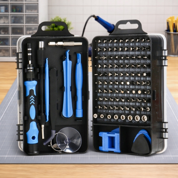 115종 올인원 정밀드라이버 수리키트(블랙 블루)