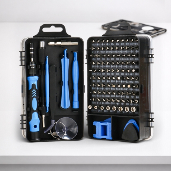 115종 올인원 정밀드라이버 수리키트(블랙 블루)