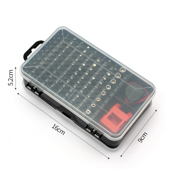 115종 올인원 정밀드라이버 수리키트(블랙 레드)