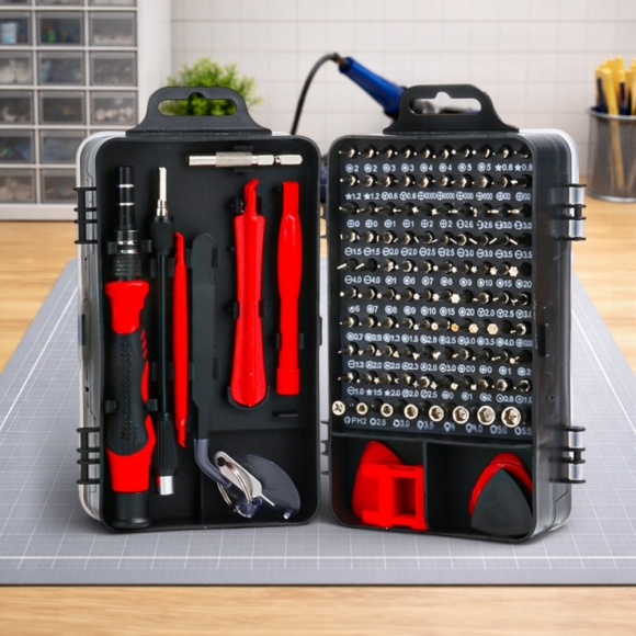 115종 올인원 정밀드라이버 수리키트(블랙 레드)