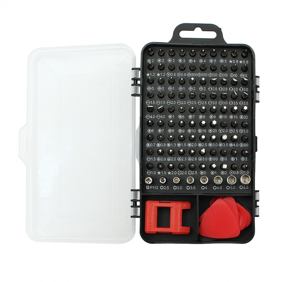 115종 올인원 정밀드라이버 수리키트(블랙 레드)