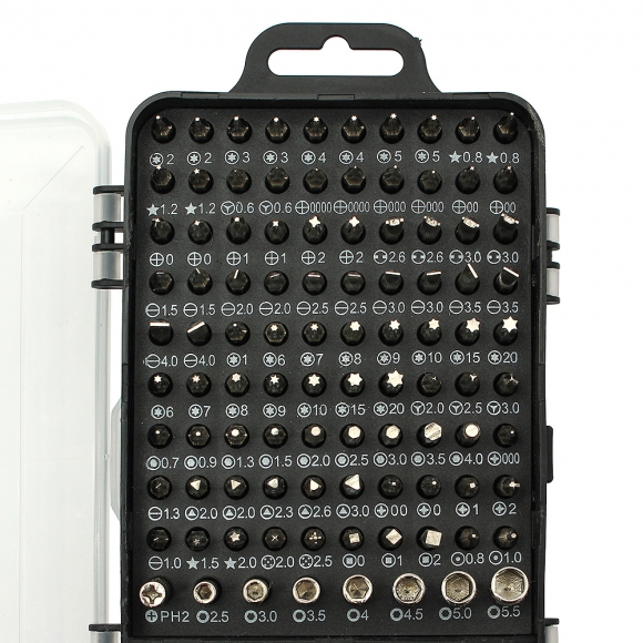 115종 올인원 정밀드라이버 수리키트(블랙 레드)