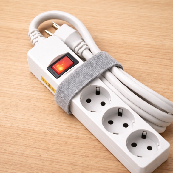 탈부착 테이프 케이블타이 10p세트 (10mmx1m) (그레이)