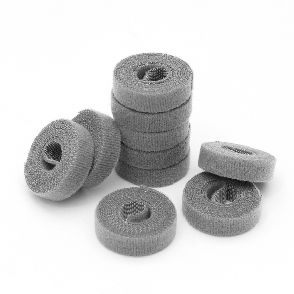 탈부착 테이프 케이블타이 10p세트 (10mmx1m) (그레이)