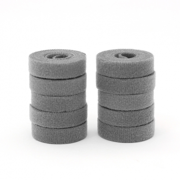 탈부착 테이프 케이블타이 10p세트 (10mmx1m) (그레이)