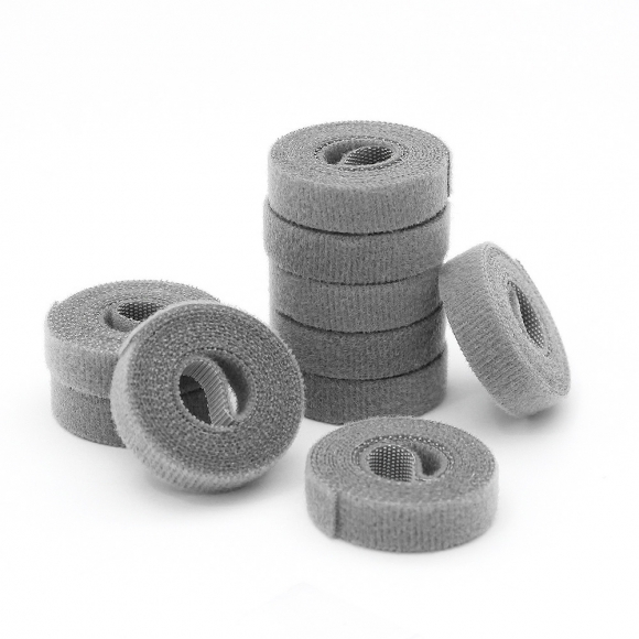 탈부착 테이프 케이블타이 10p세트 (10mmx1m) (그레이)