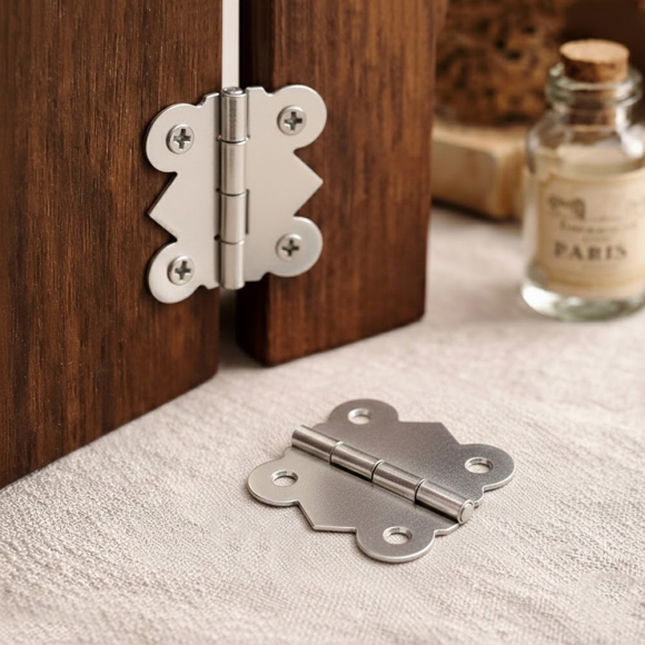 [영달철물] 빈티지 미니 장식경첩 2세트(30mm) (실버) 