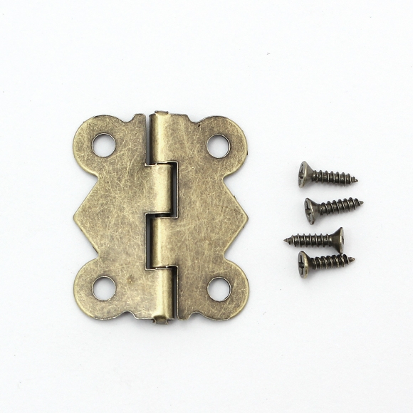 [영달철물] 빈티지 미니 장식경첩 2세트(30mm) (브론즈) 