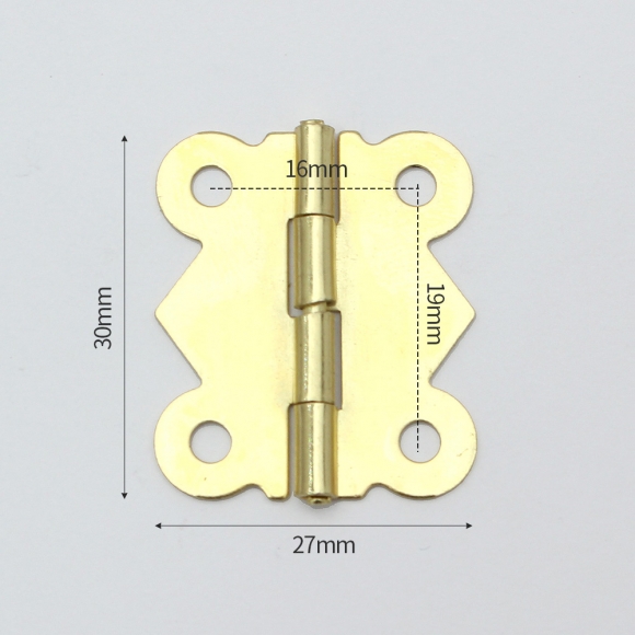 [영달철물] 빈티지 미니 장식경첩 2세트(30mm) (골드) 