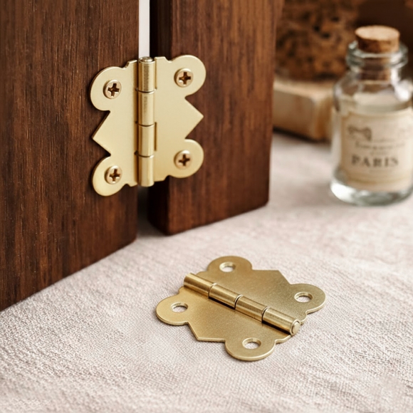 [영달철물] 빈티지 미니 장식경첩 2세트(30mm) (골드) 