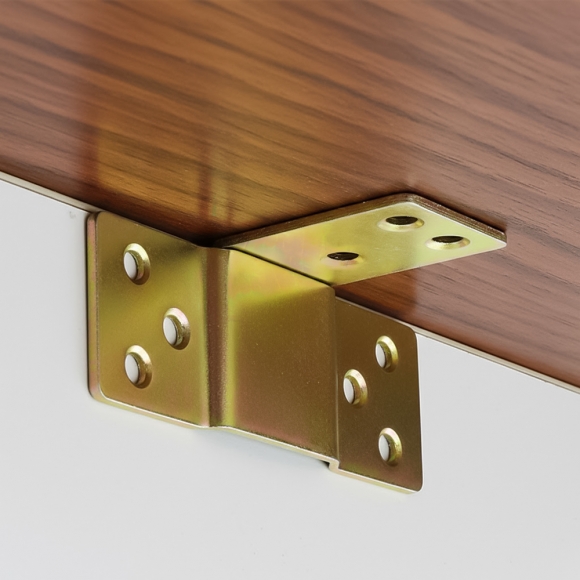 [영달철물] 탈착식 ㄱ자 커넥팅 브라켓 2세트(76mm) 