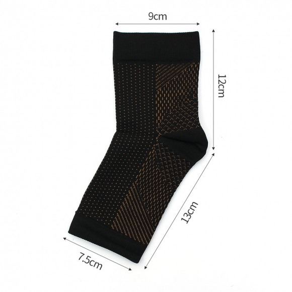 슬림픽스 탄력 발목 보호대 2p세트(XS-S) (블랙옐로우)