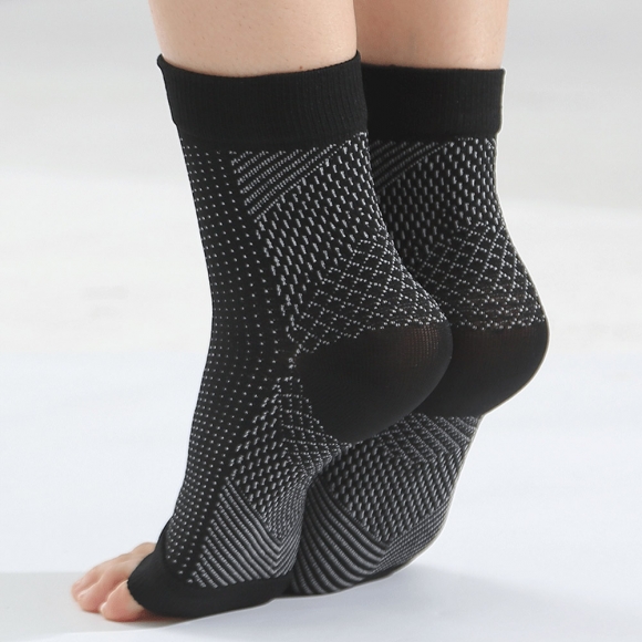 슬림픽스 탄력 발목 보호대 2p세트(XS-S) (블랙화이트)