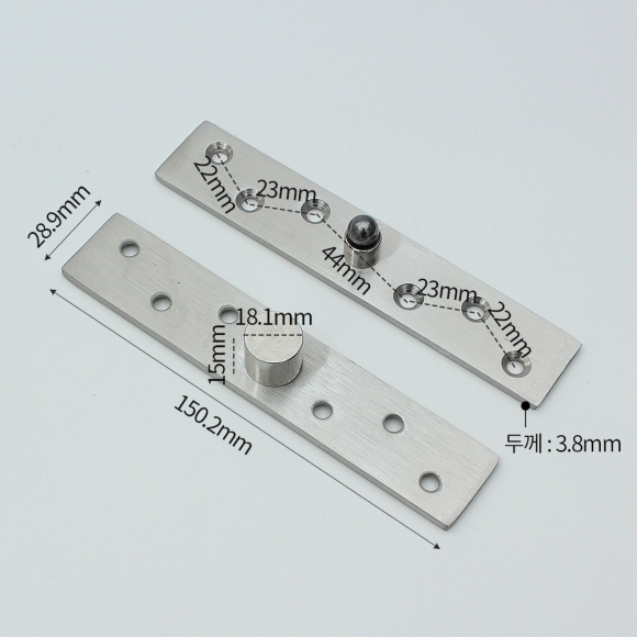 [영달철물] 제로스핀 360도 회전 스텐 경첩(실버) (150.2mm)