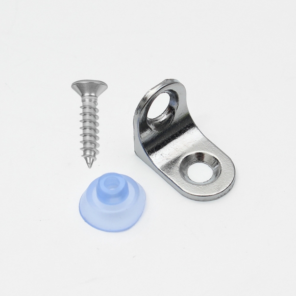 [영달철물]ㄱ자 유리 선반 다보 4개입(20x13mm) (라운드)