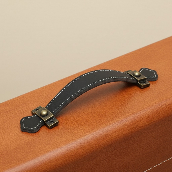 레더룸 가죽 가구 손잡이(128mm) (클래식 블랙)