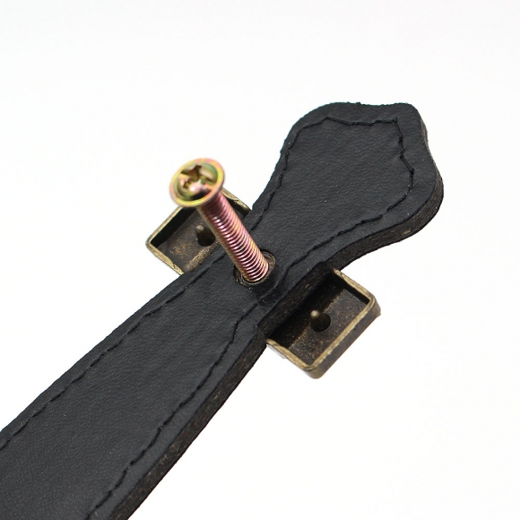 레더룸 가죽 가구 손잡이 2세트(96mm) (클래식 블랙)