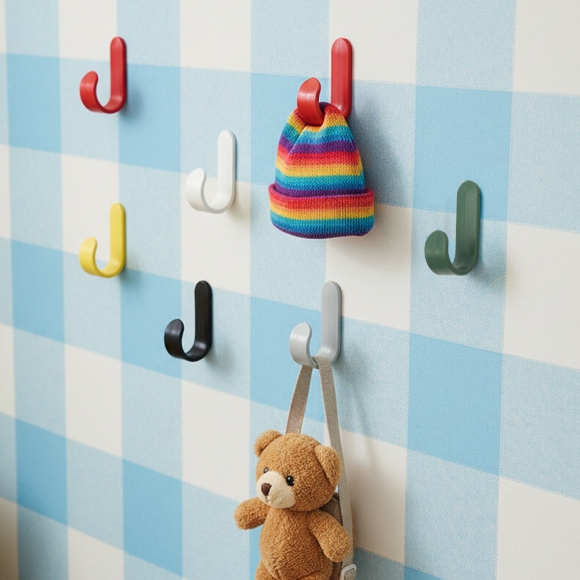 모던픽 접착식 벽걸이 후크 12p세트(믹스 컬러)