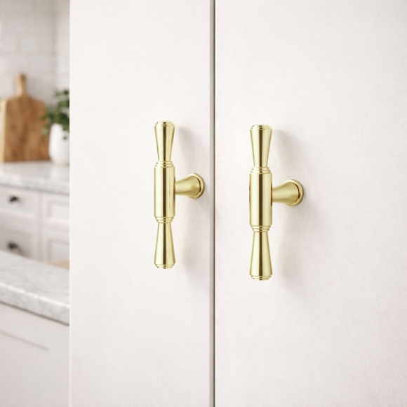 노르디아 골드 가구손잡이(1구) (클래식리본)