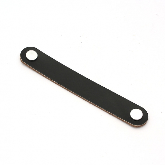 레더룸 가죽 가구 손잡이 2세트(128mm) (모던 블랙)