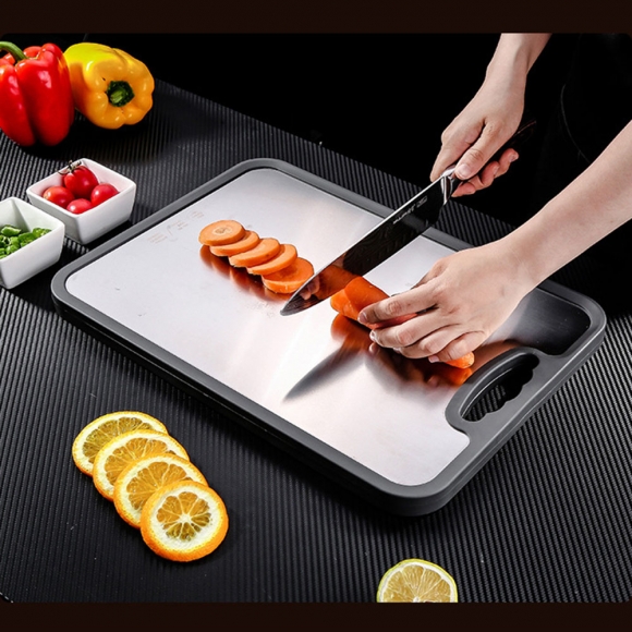 키친샵 PP 스텐 양면도마(마블화이트)