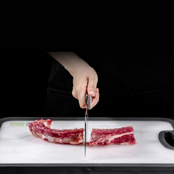 키친샵 PP 스텐 양면도마(마블화이트)