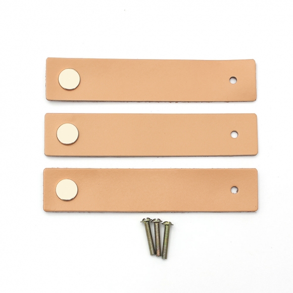 레더룸 가죽 가구 손잡이 3세트(1구) (스퀘어 베이지)