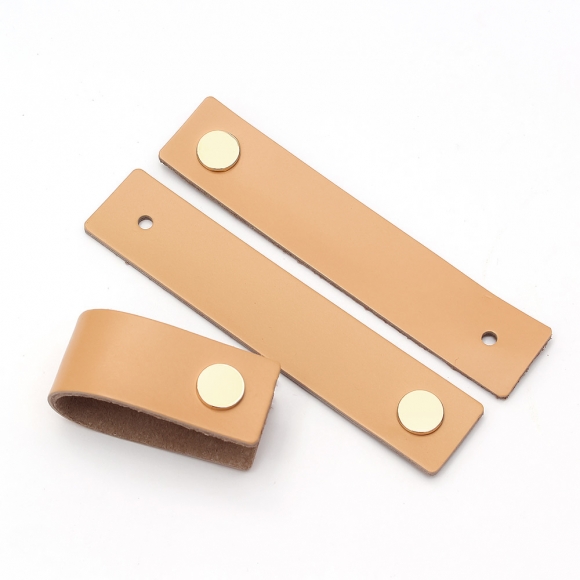 레더룸 가죽 가구 손잡이 3세트(1구) (스퀘어 베이지)